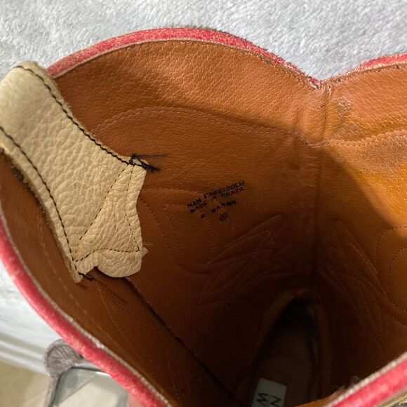 Nine West Leather Cowboy/ girl Boots Rodeo Women’s size  5.5 Inlaid Pattern - Picture 10 of 13